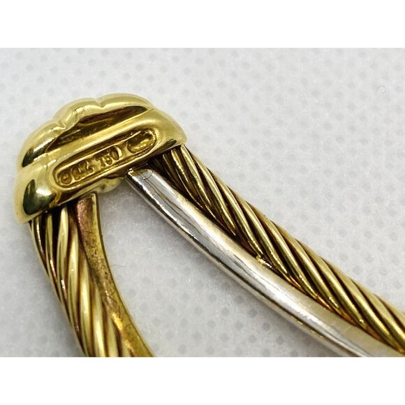 David Yurman 18K 750 Crossover Diamond Cuff Bracelet 7.5" - Picture 16 of 16